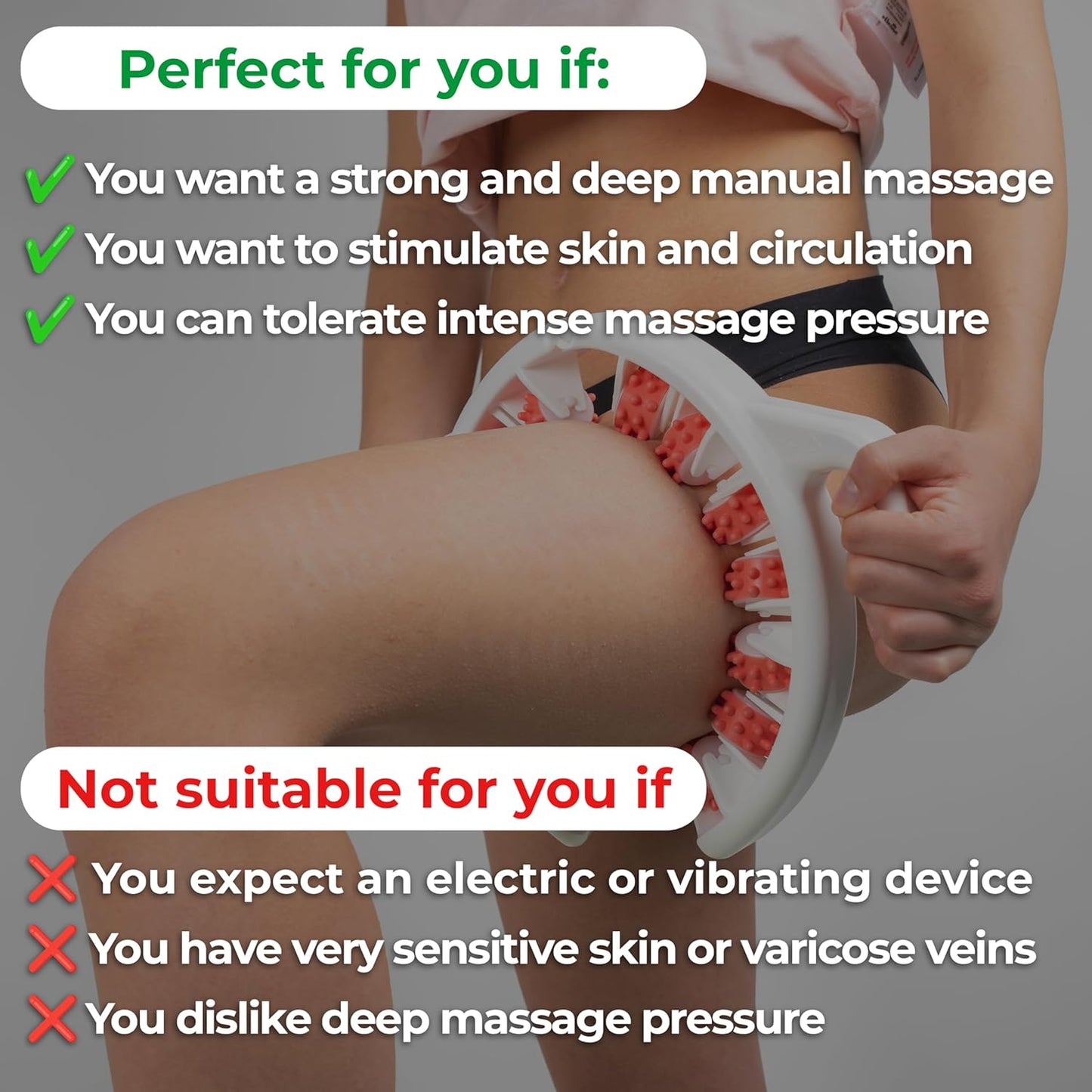 Anti-Cellulite Manual Massager Roller